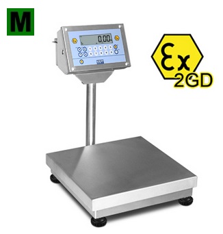 váha EPXI2GD150B, 150kg/50g, 600x600mm, ATEX2GD, EU ověření
