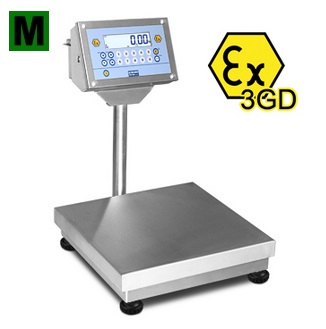 váha EPXI3GD300B, 300kg/100g, 600x600mm, ATEX3GD, EU ověření